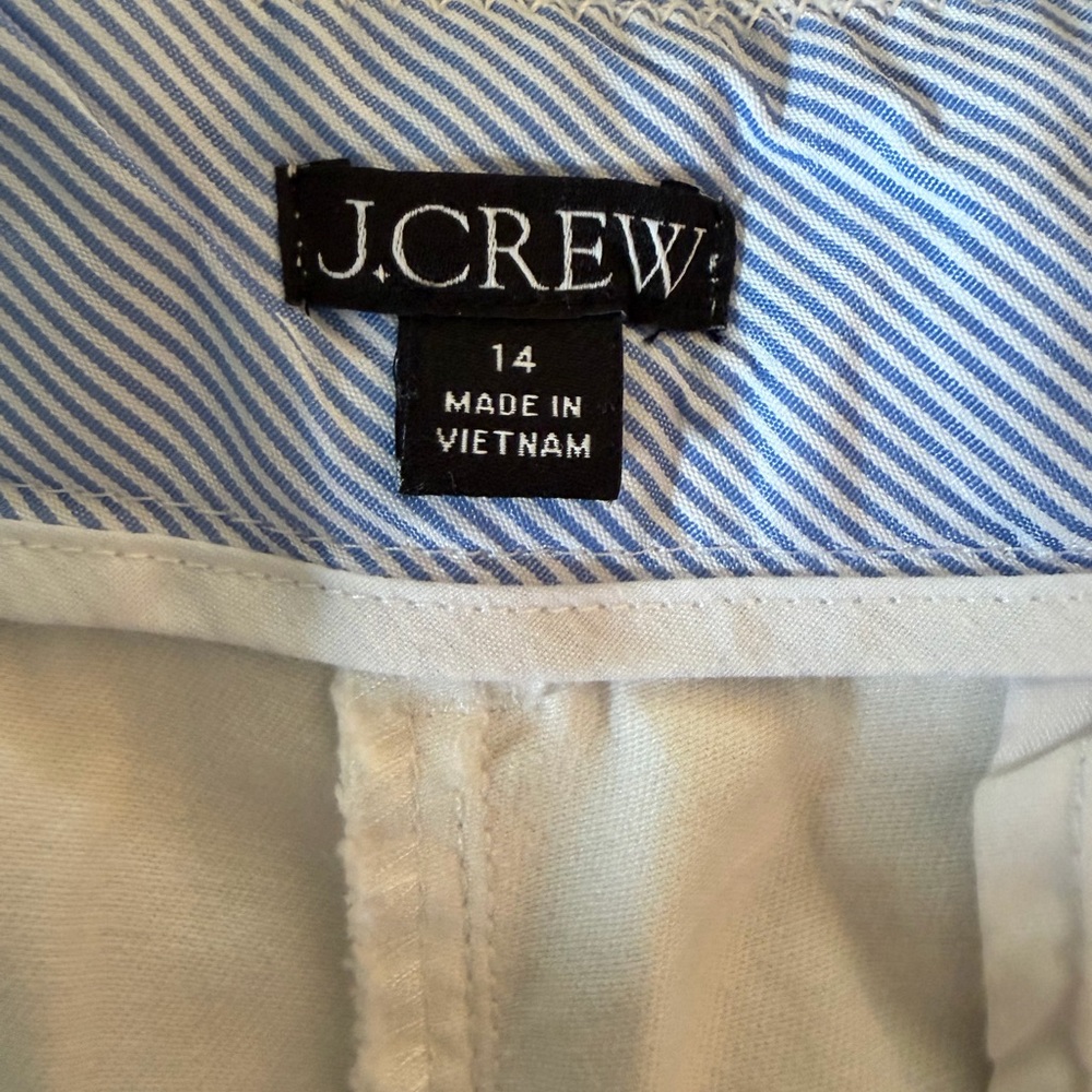 J. Crew White Cotton Shorts Size 14 EUC - Picture 6 of 6